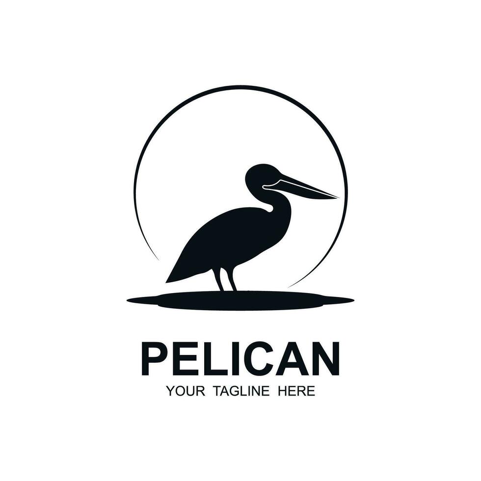 pelicano pássaro logotipo vetor ícone ilustração Projeto