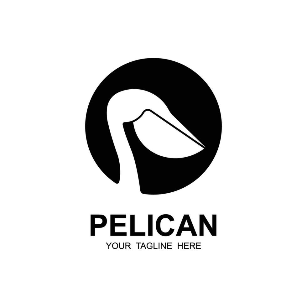 pelicano pássaro logotipo vetor ícone ilustração Projeto