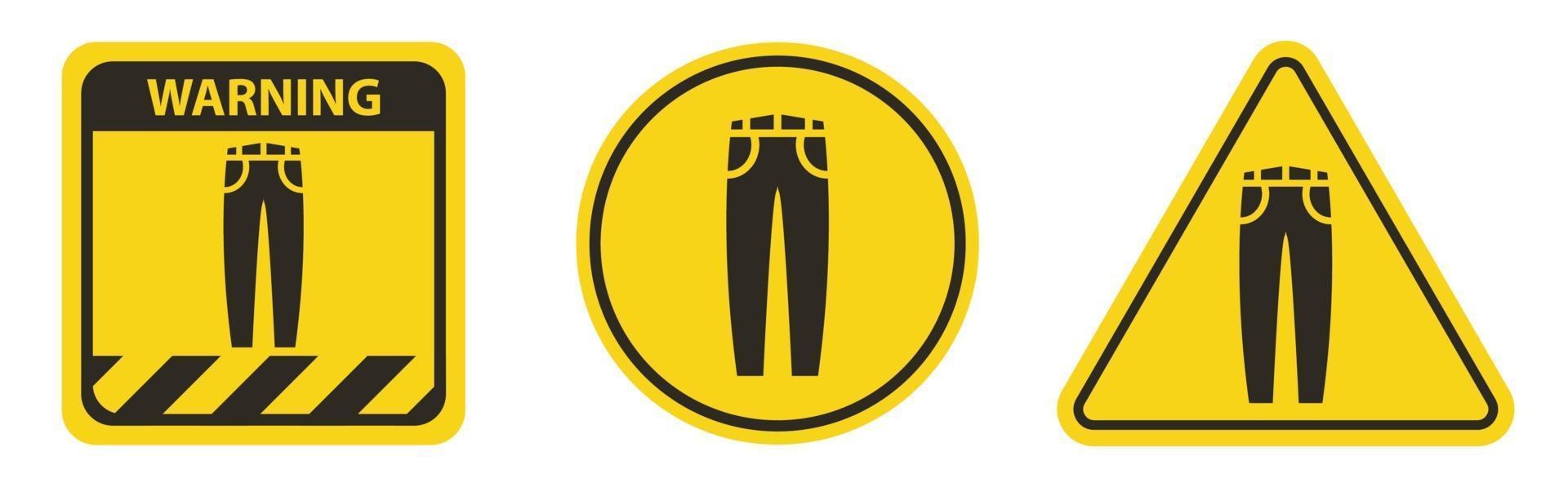 ícone de vetor de jeans isolado no fundo branco