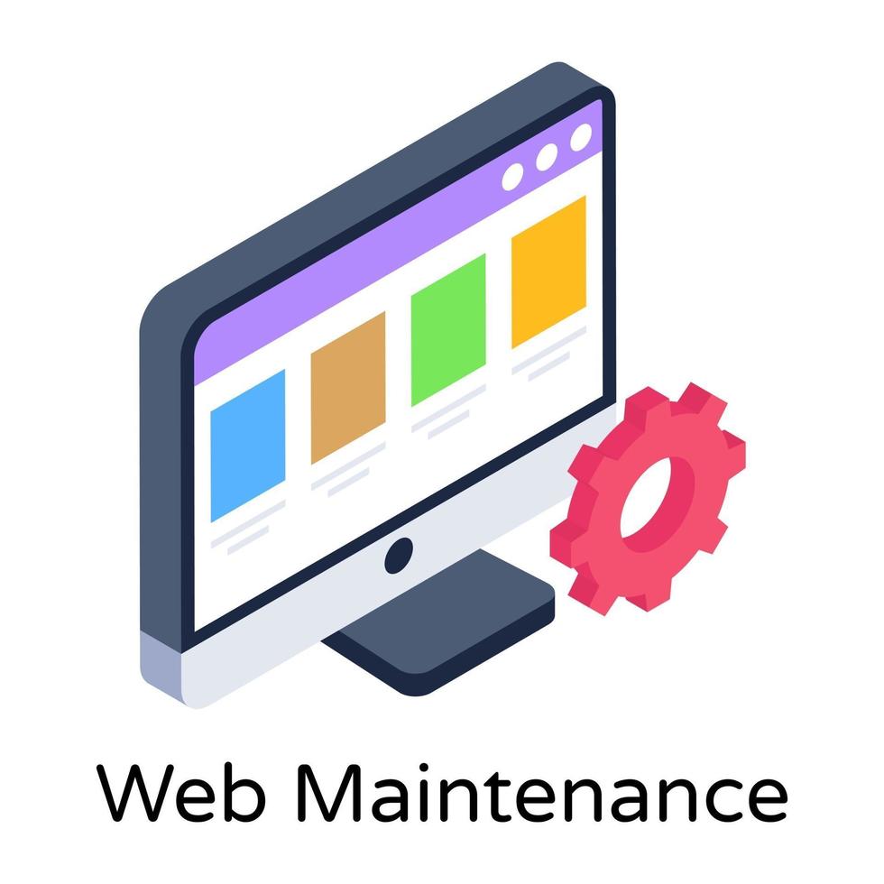 manutenção e configuração da web vetor