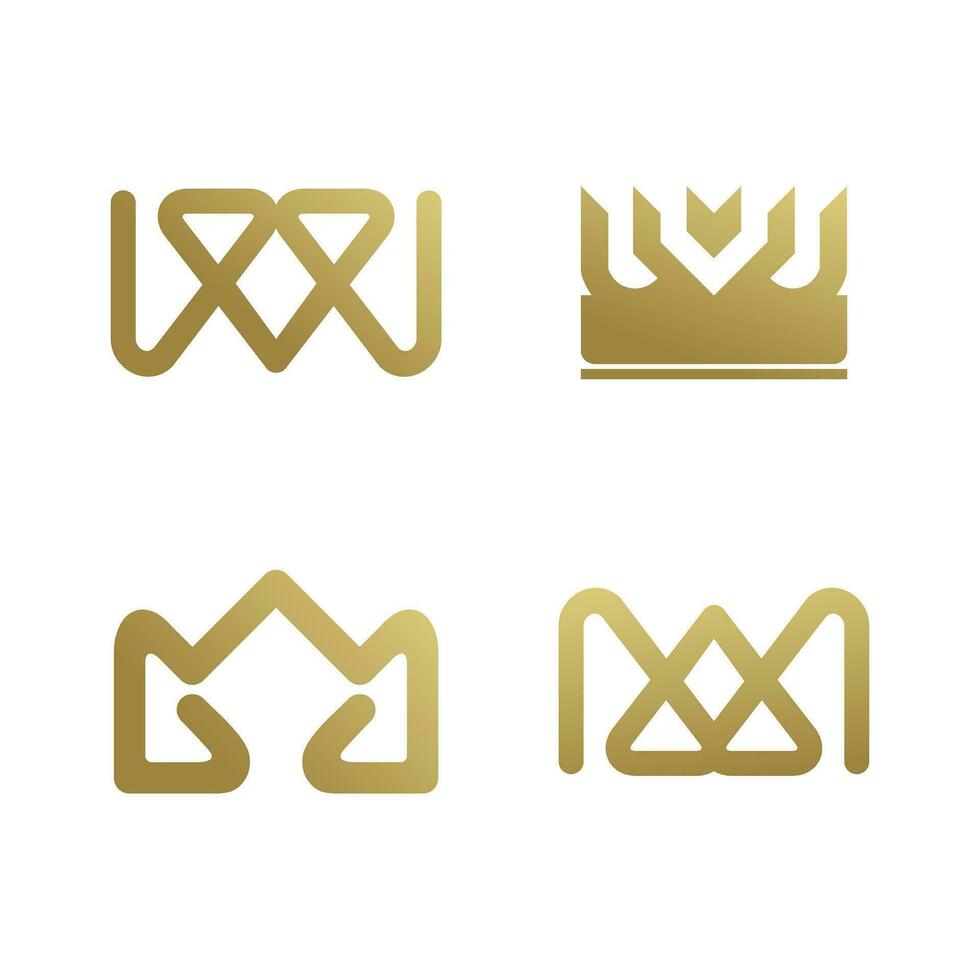 coroa logotipo Projeto ícone elemento vetor com criativo único conceito