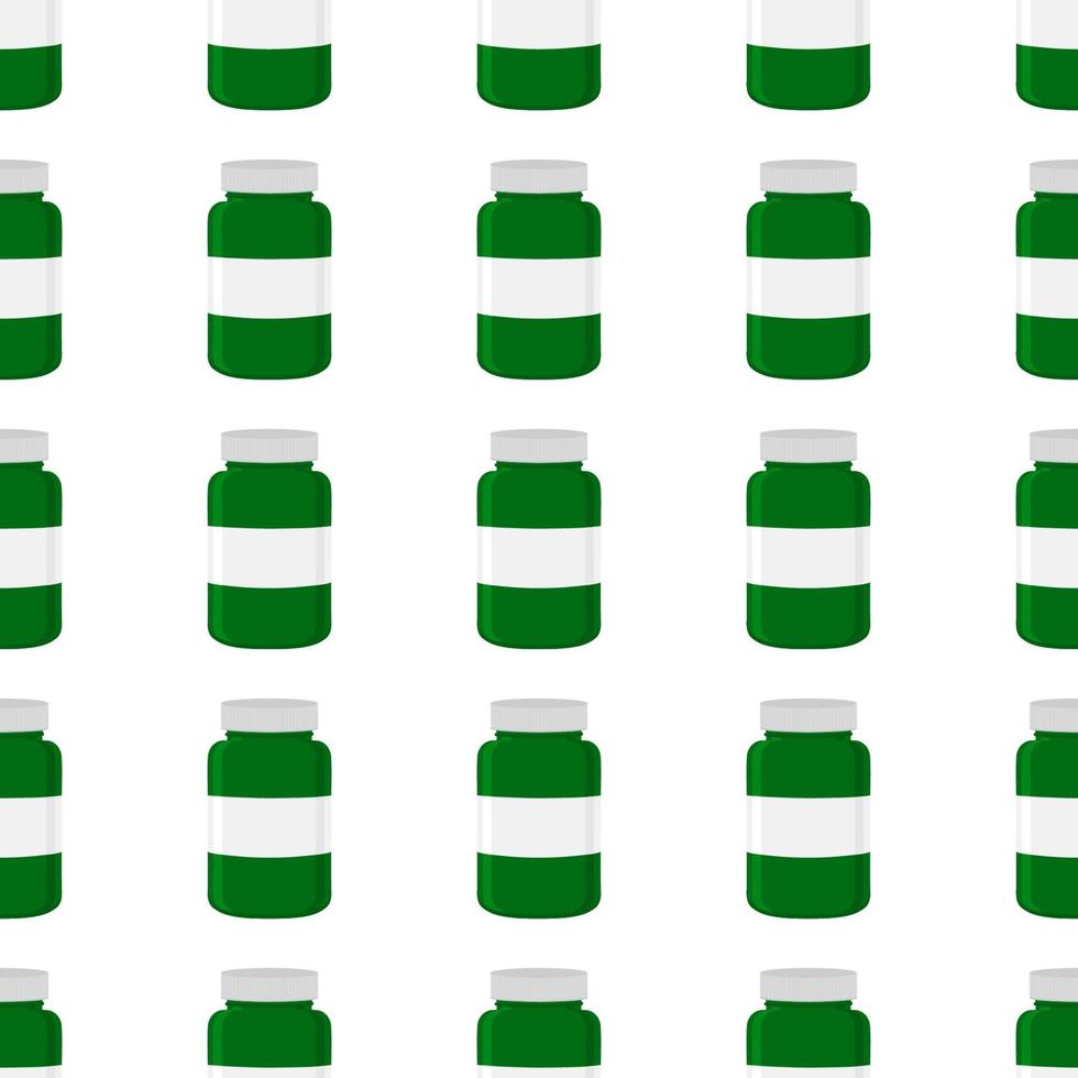 grandes conjuntos coloridos de diferentes tipos de pílulas dentro de um frasco próximo vetor