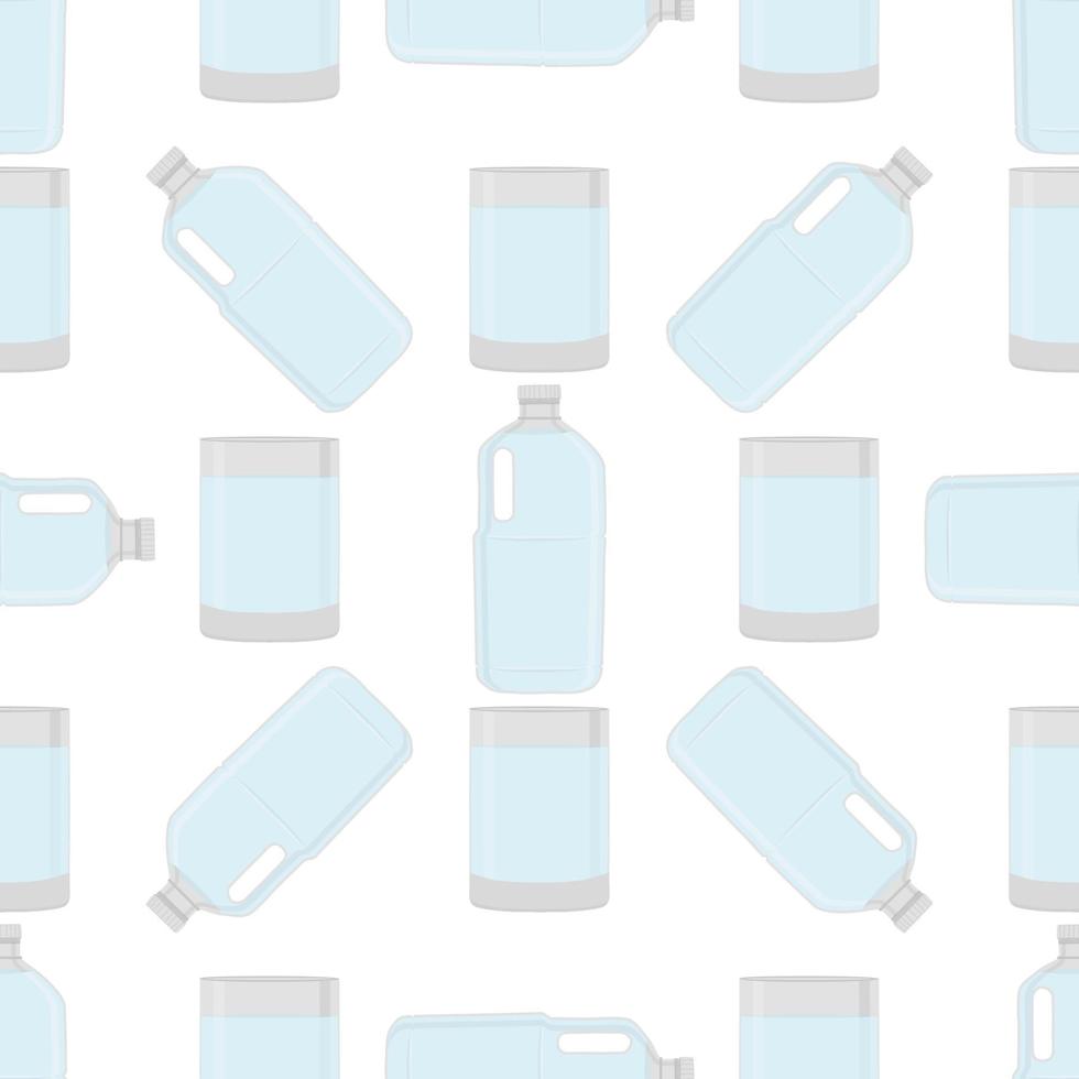 ilustração no tema conjunto de garrafas de plástico de tipos idênticos vetor