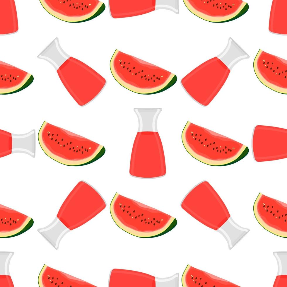 ilustração sobre o tema limonada colorida em jarra de melancia vetor