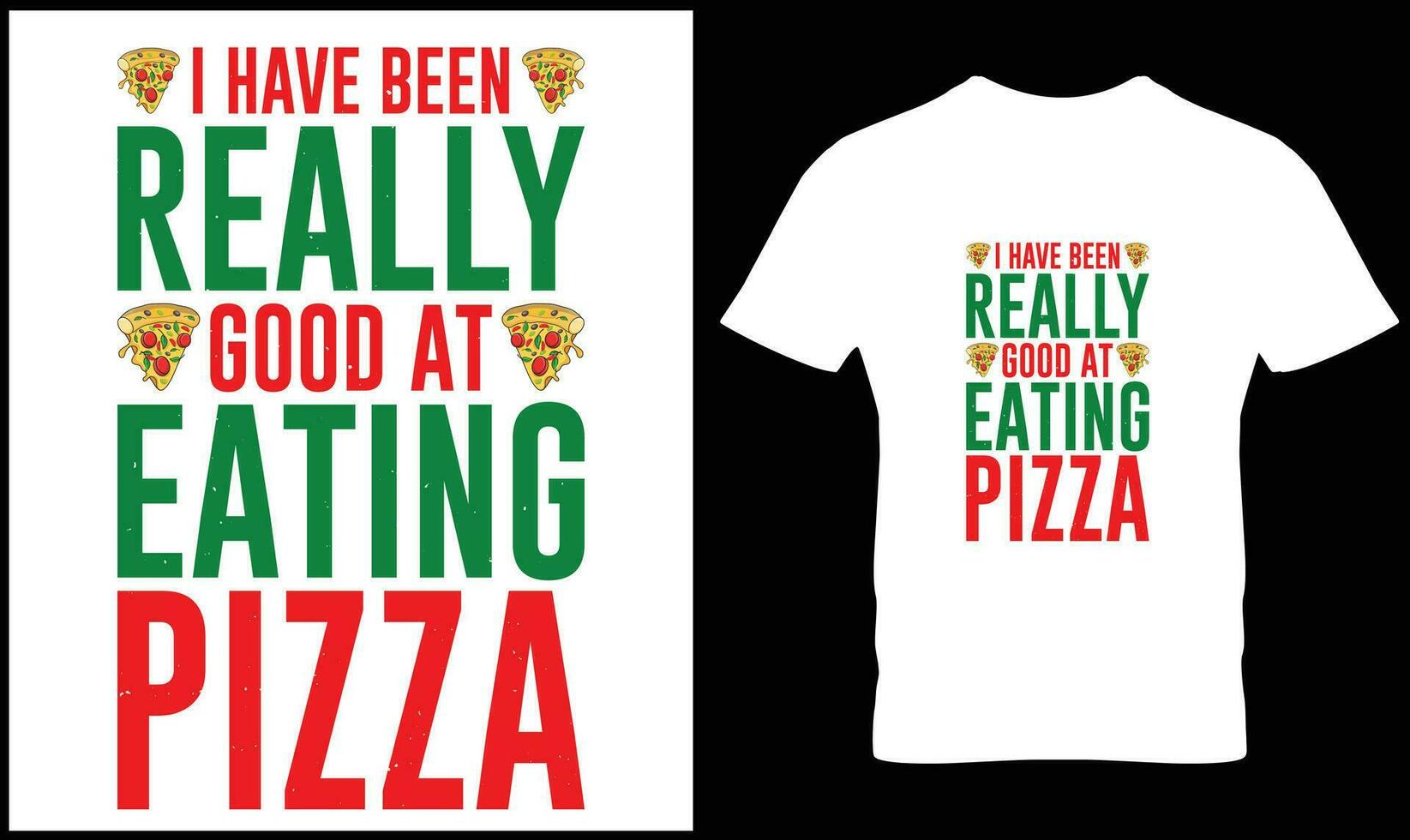 pizza camiseta Projeto vetor gráfico.