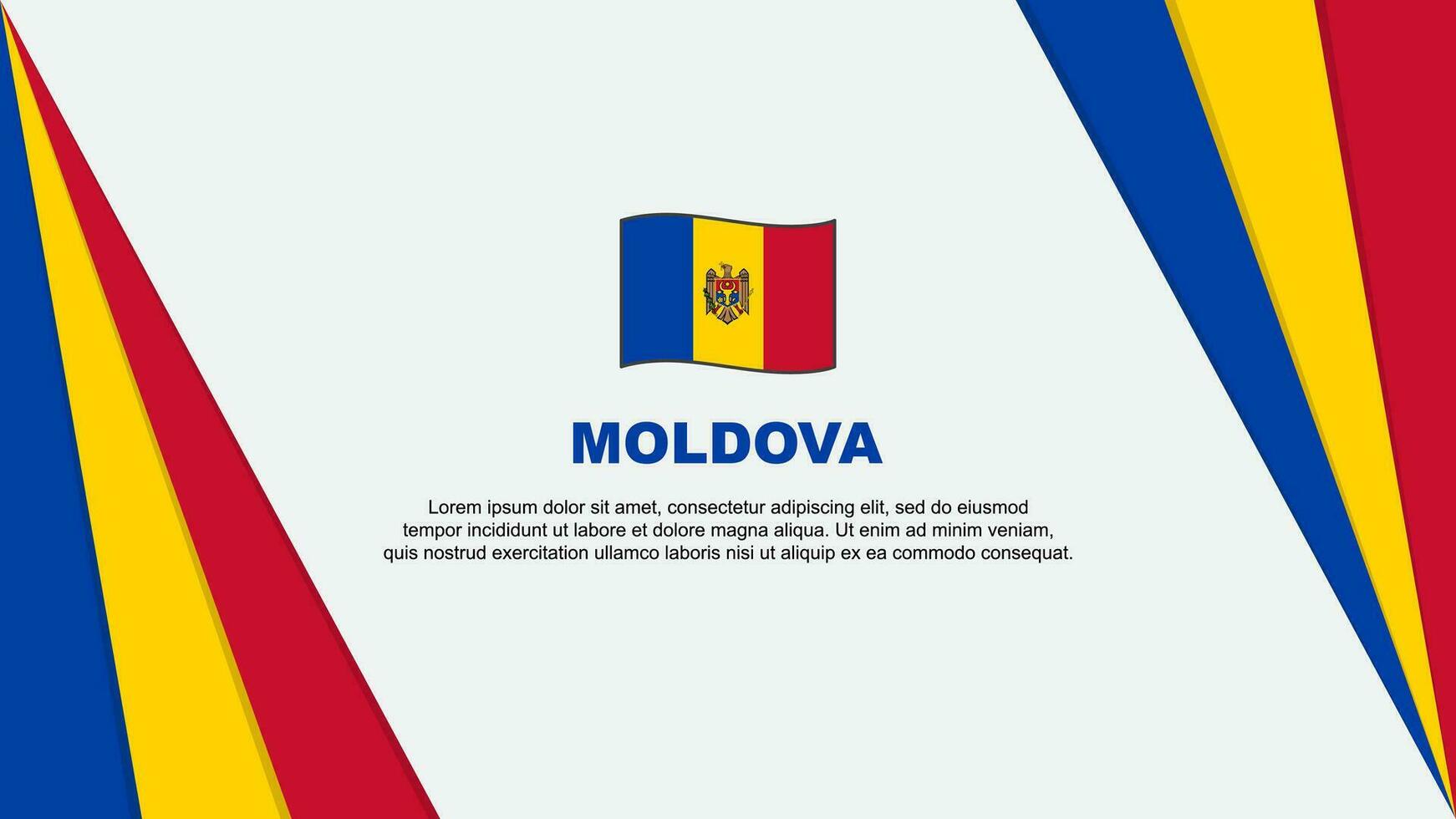 Moldova bandeira abstrato fundo Projeto modelo. Moldova independência dia bandeira desenho animado vetor ilustração. Moldova bandeira