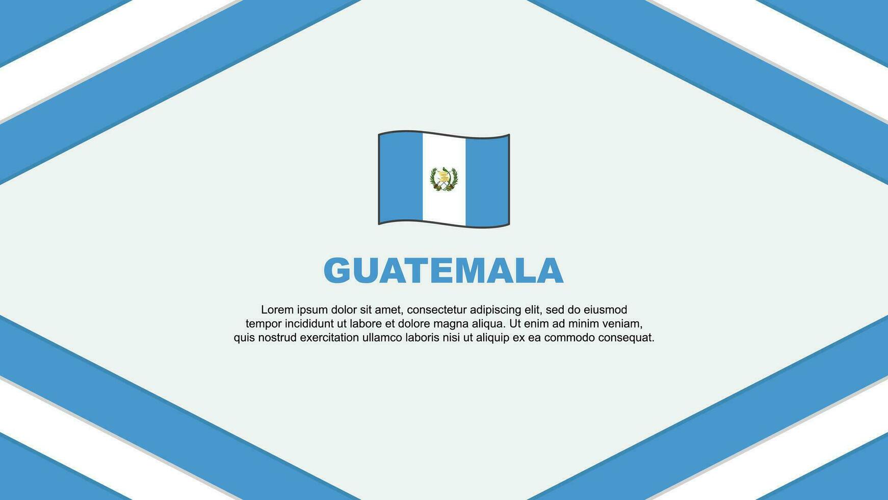 Guatemala bandeira abstrato fundo Projeto modelo. Guatemala independência dia bandeira desenho animado vetor ilustração. Guatemala modelo