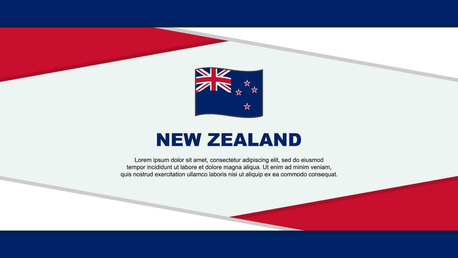 Novo zelândia bandeira abstrato fundo Projeto modelo. Novo zelândia independência dia bandeira desenho animado vetor ilustração. Novo zelândia vetor
