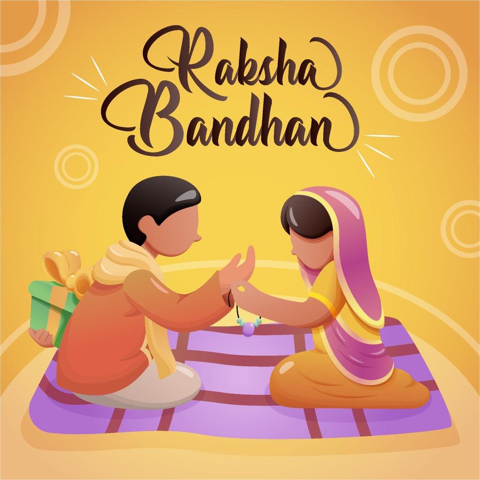 conceito raksha bandhan vetor