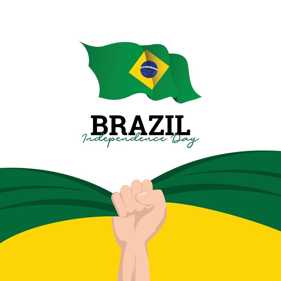 bandeira do brasil. celebrações do dia da independência. modelo de banner. vetor
