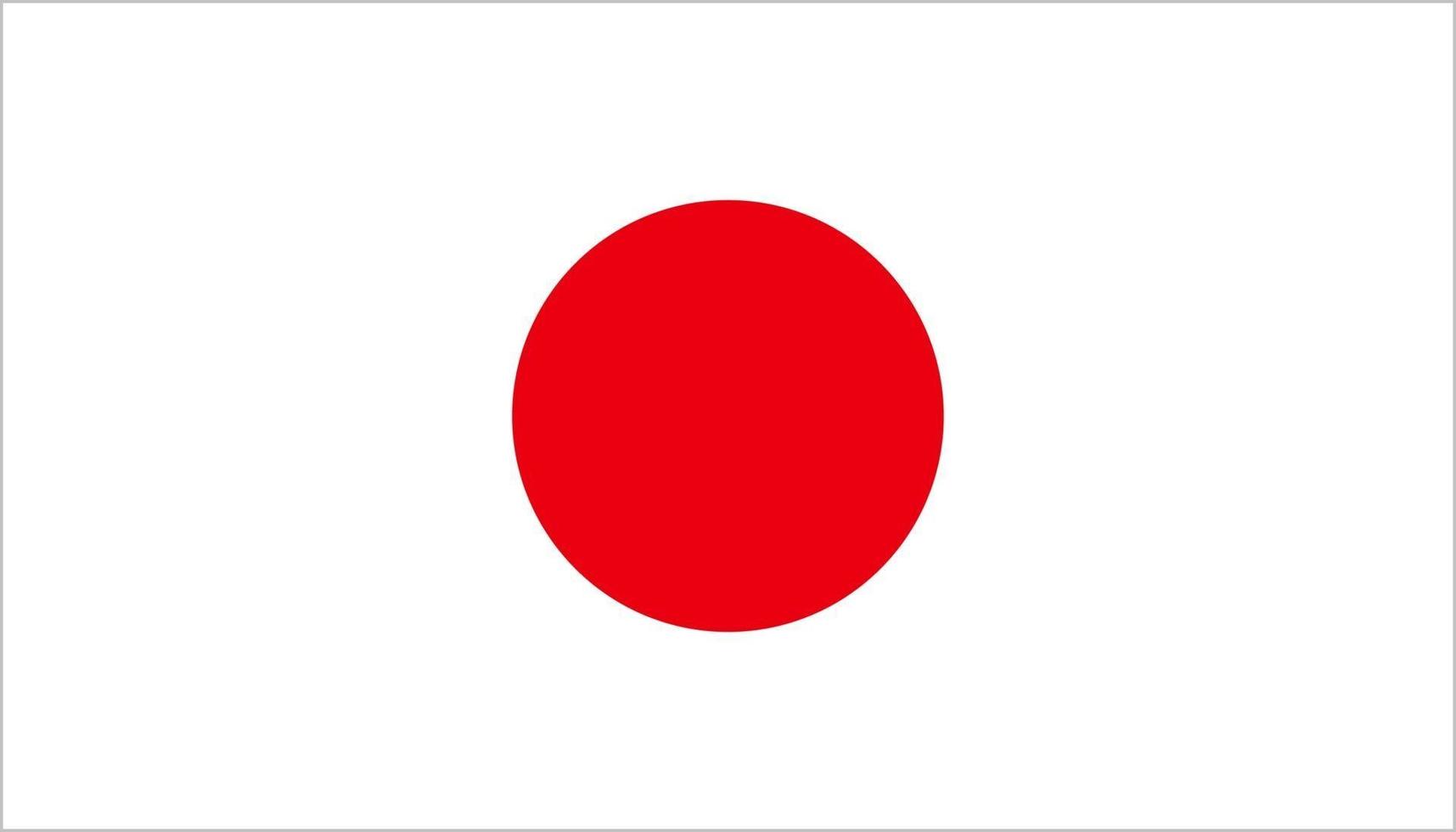 bandeira nacional do japão em estilo simples vetor