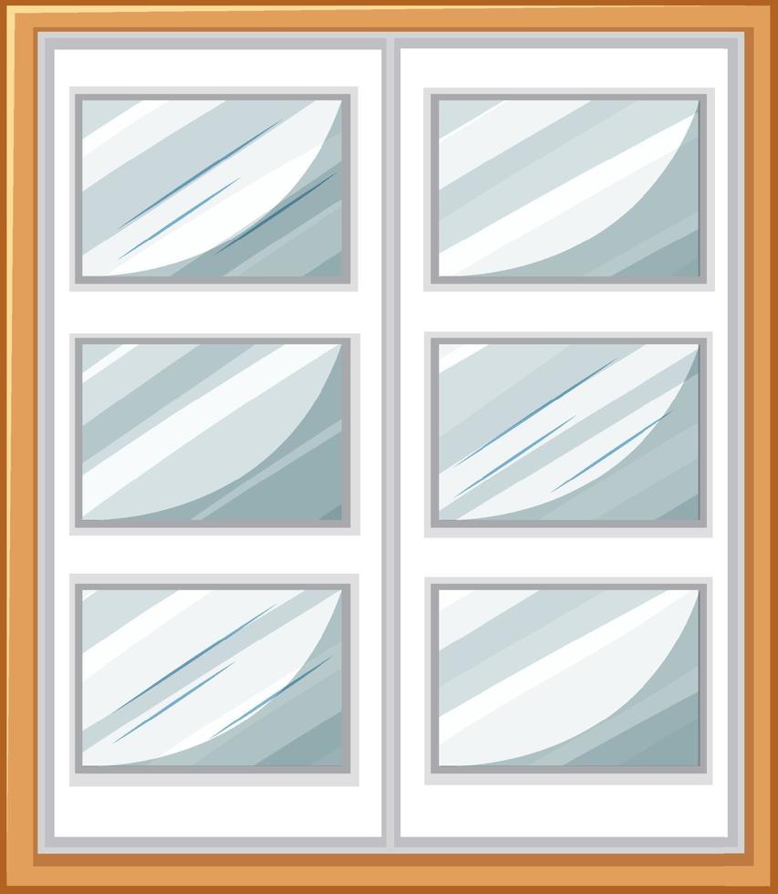 janela simples isolada no fundo branco vetor
