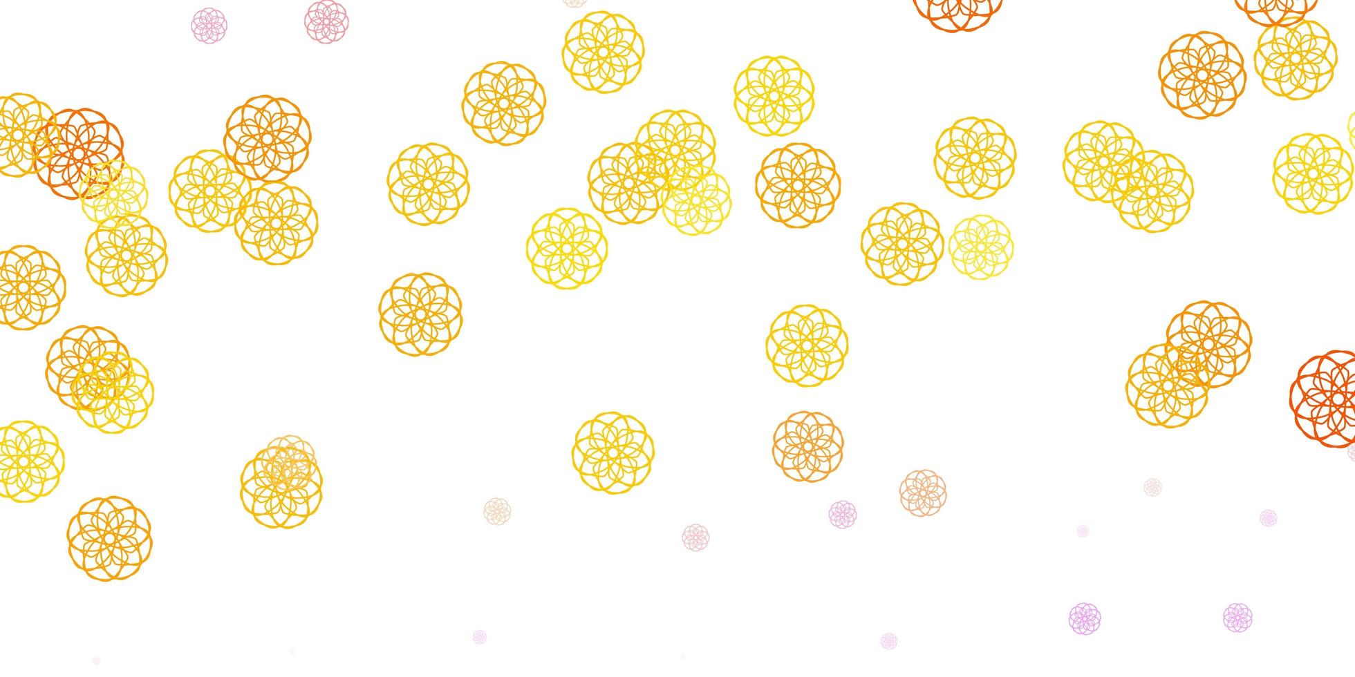 textura de vetor rosa claro, amarelo com formas de memphis.