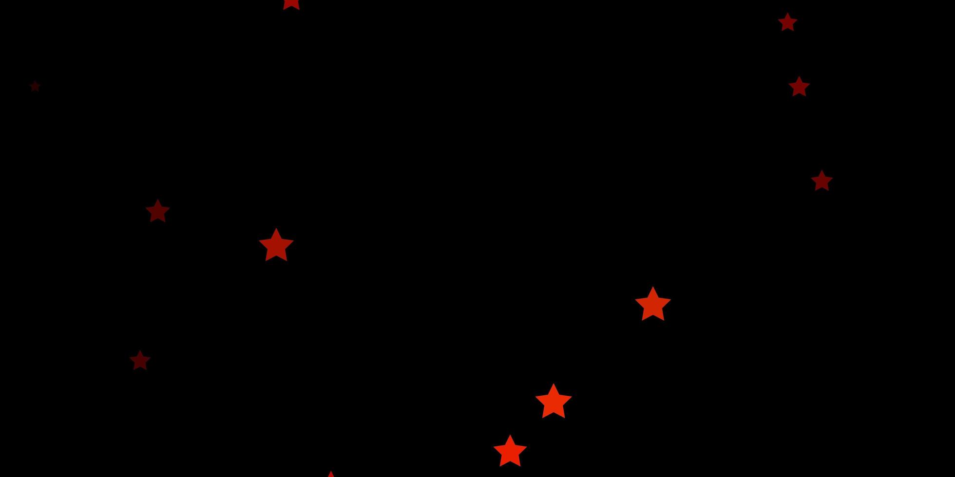 fundo vector vermelho escuro com estrelas coloridas.