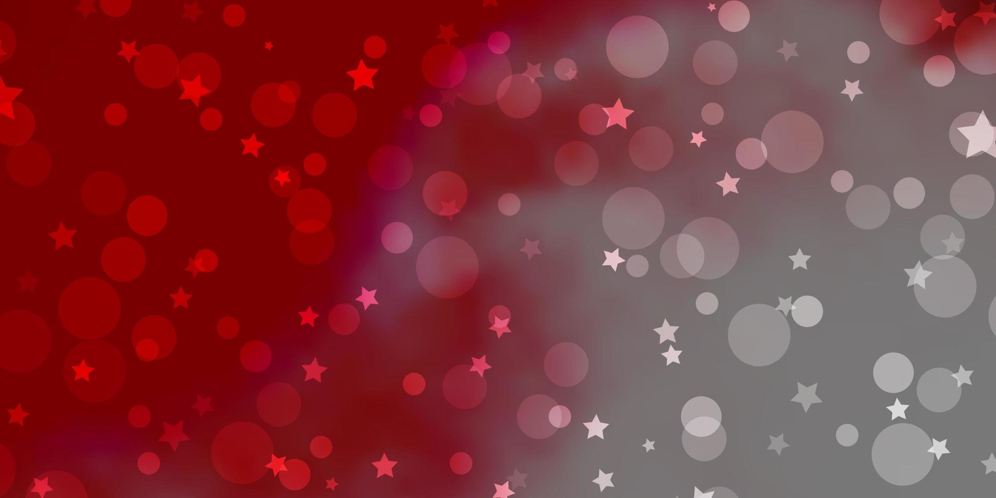 modelo de vetor vermelho claro com círculos, estrelas.