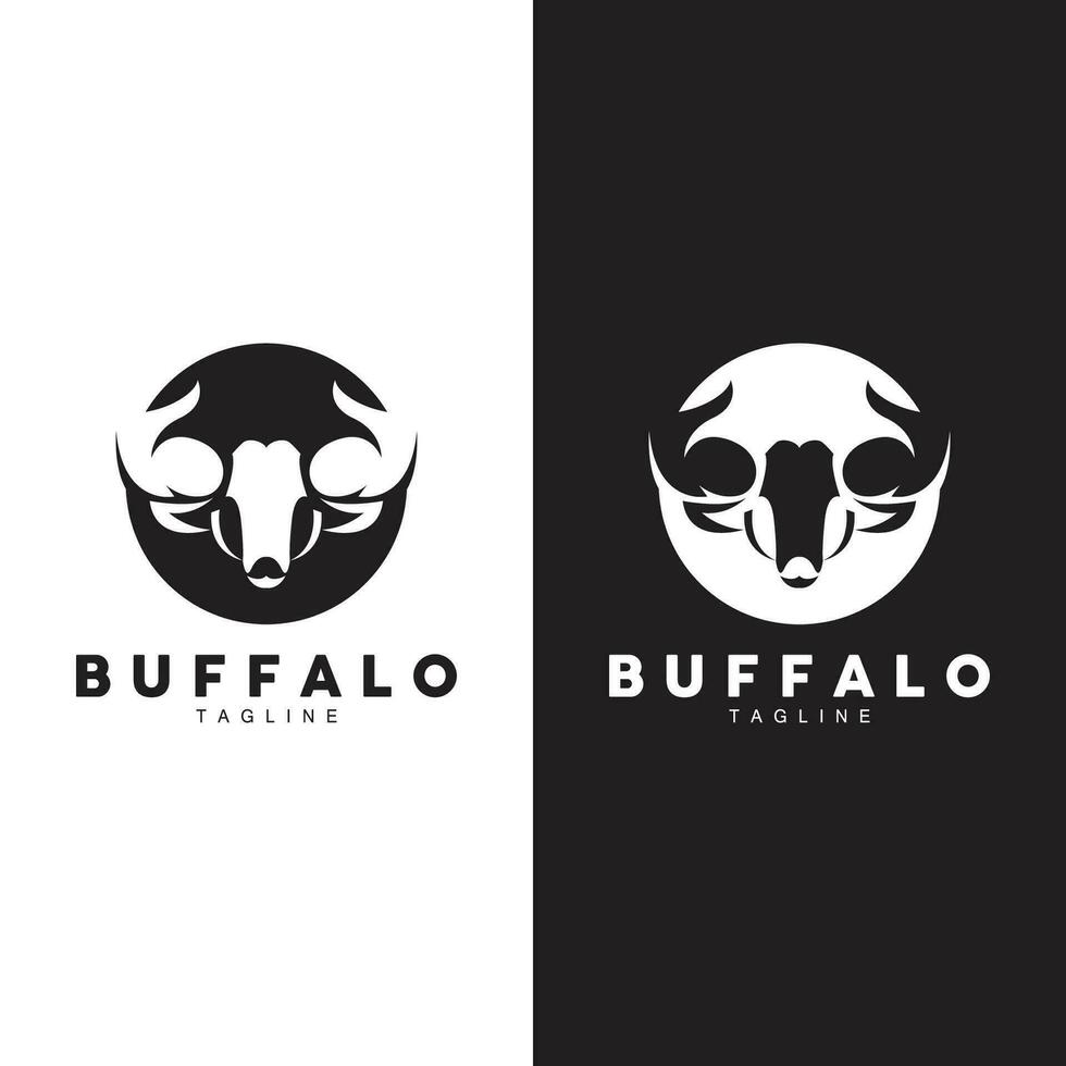 búfalo logotipo modelo vetor ilustração