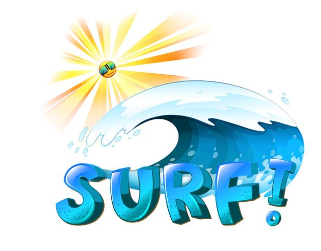 Arte de surf vetor