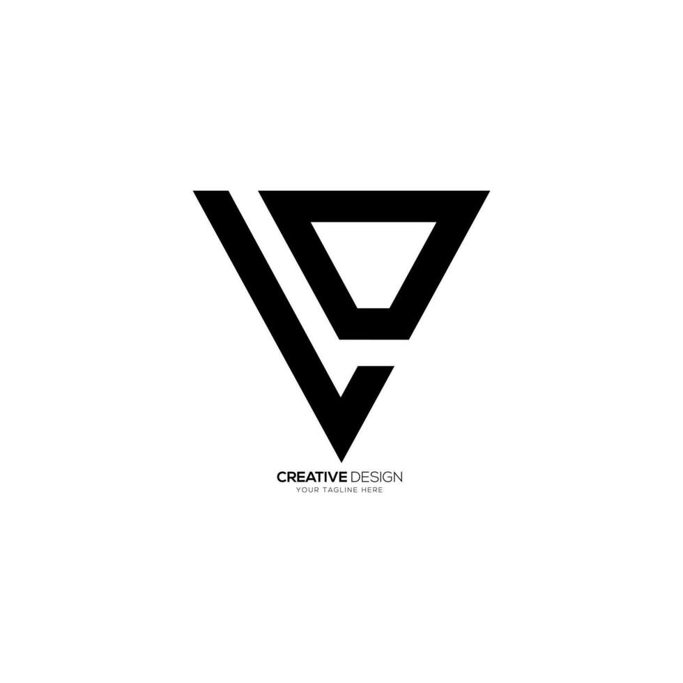 triângulo inicial carta eu d v moderno Novo único formas alfabeto monograma logotipo vetor