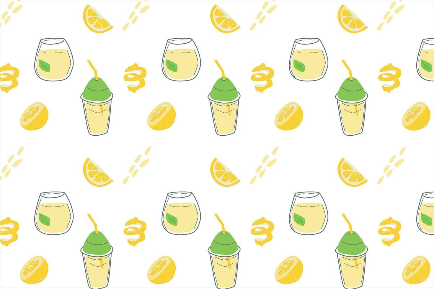 limonada e limão fatias verão fresco padronizar vetor