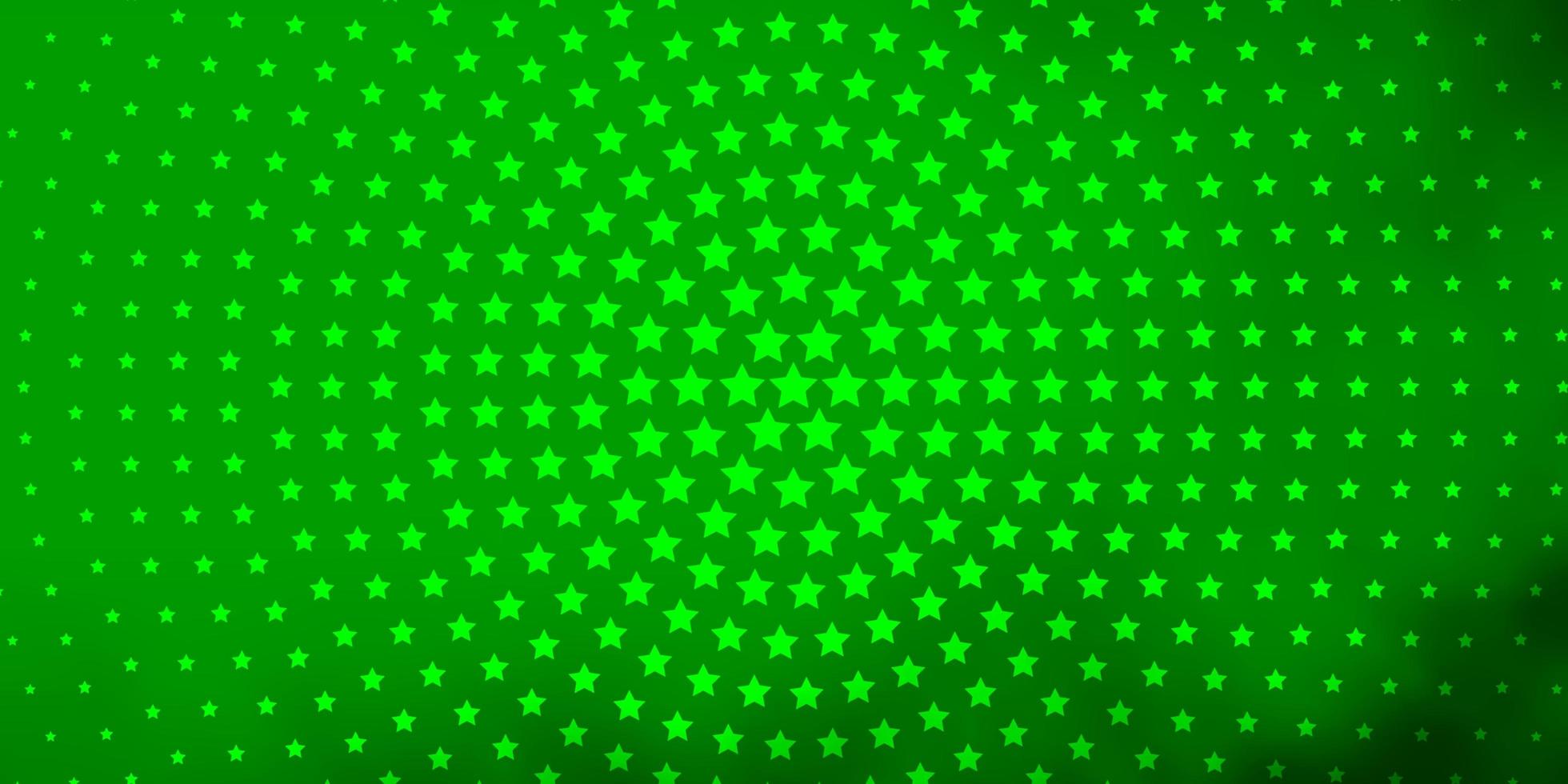 padrão de vetor verde claro com estrelas abstratas.