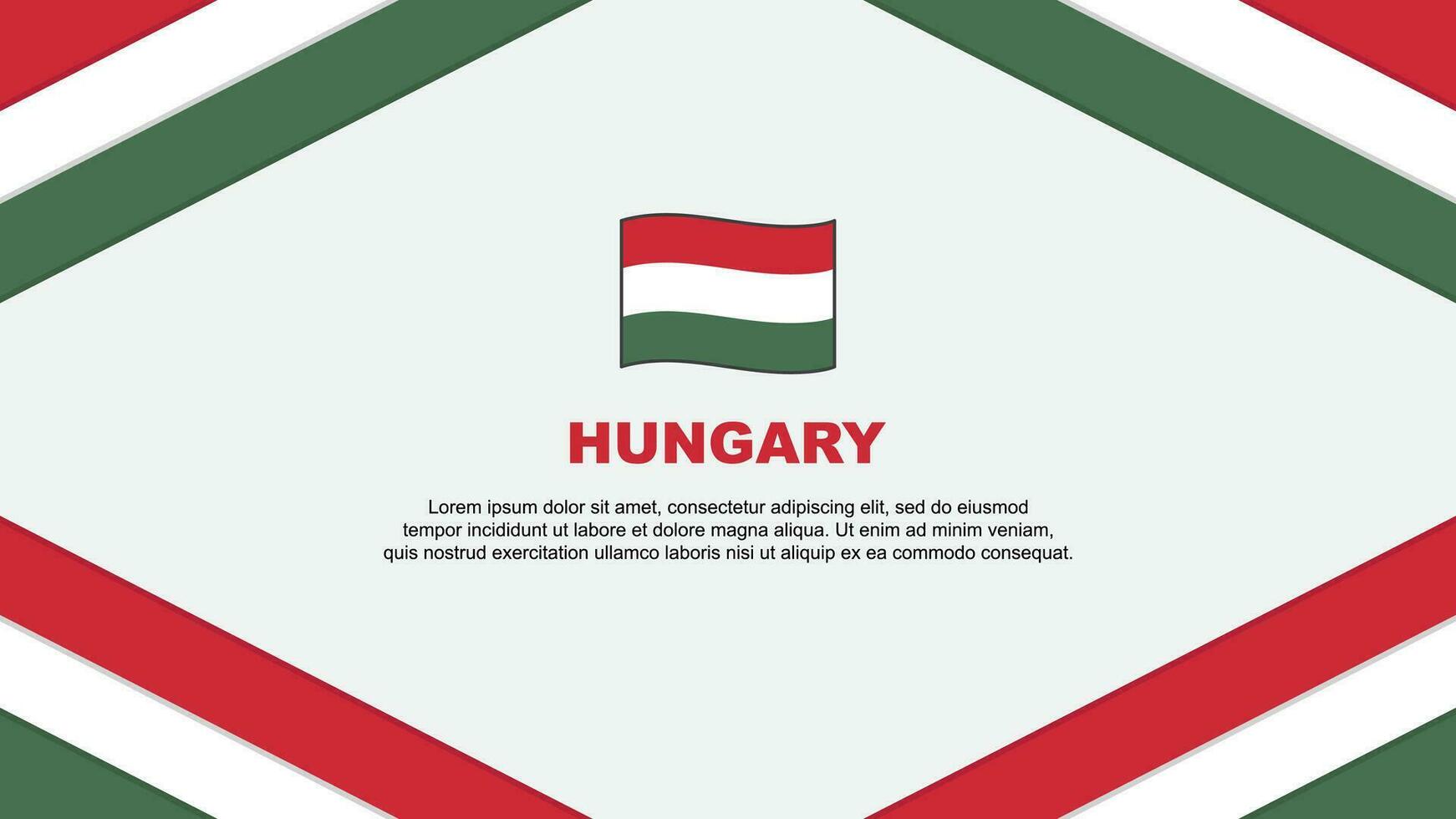 Hungria bandeira abstrato fundo Projeto modelo. Hungria independência dia bandeira desenho animado vetor ilustração. Hungria modelo