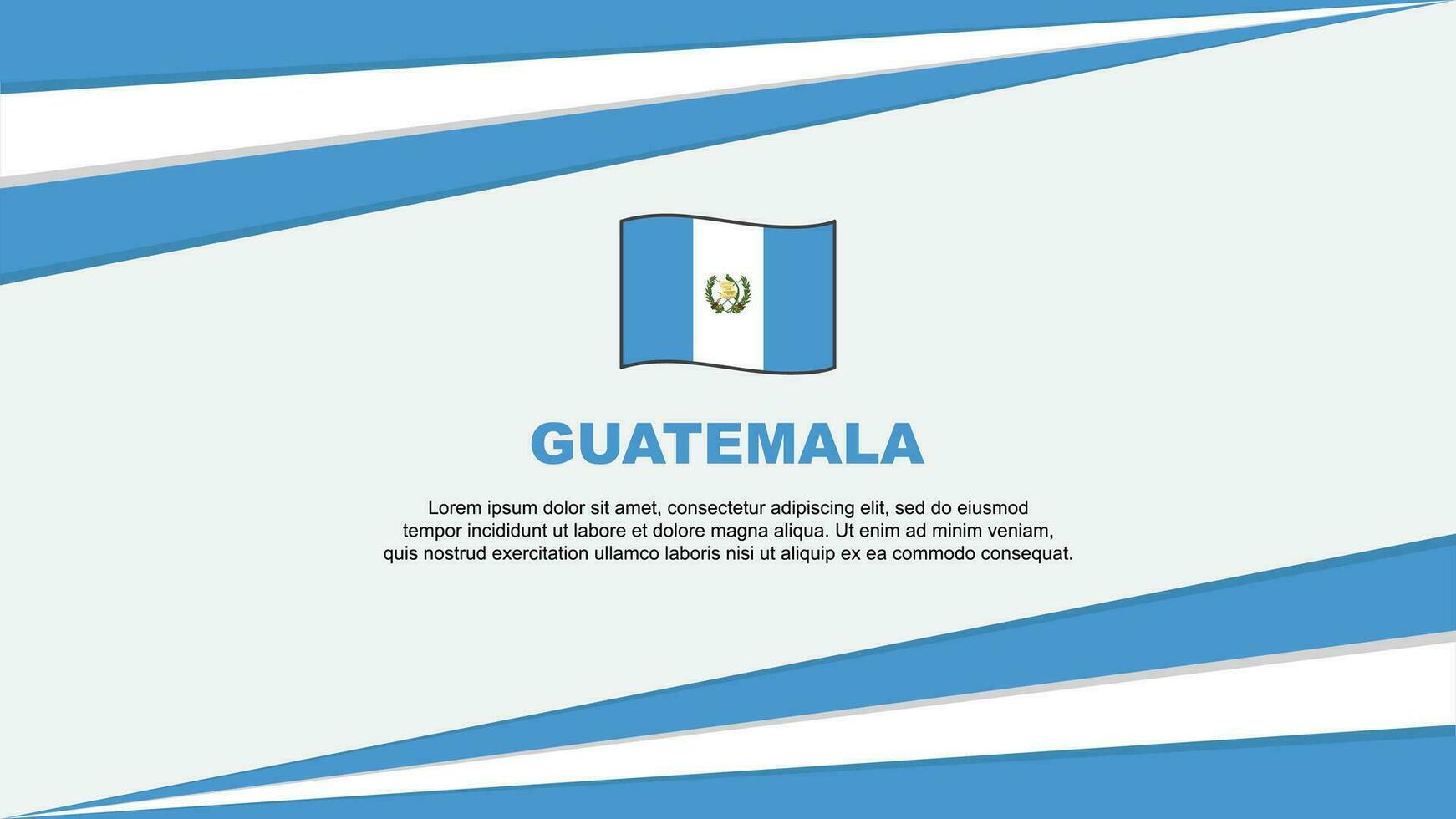 Guatemala bandeira abstrato fundo Projeto modelo. Guatemala independência dia bandeira desenho animado vetor ilustração. Guatemala Projeto