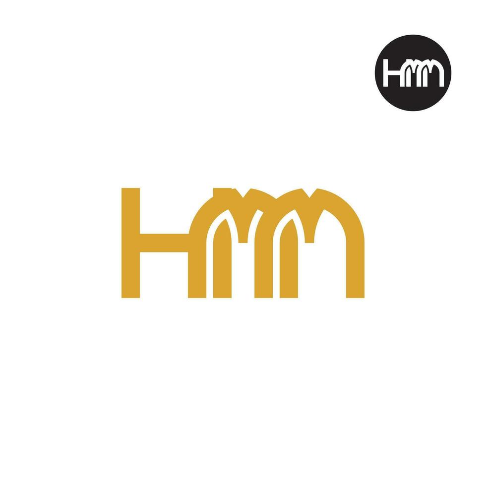 carta Hmm monograma logotipo Projeto vetor