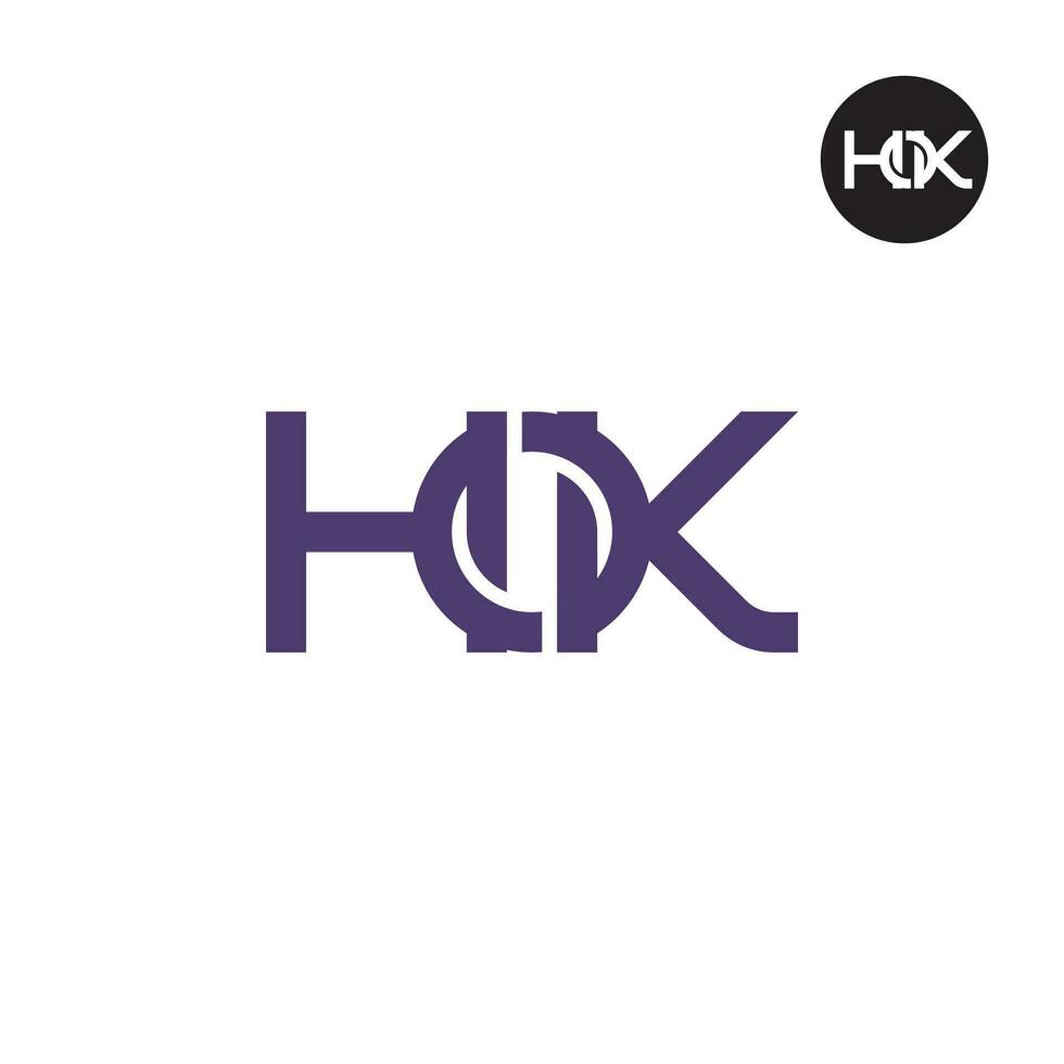 carta hok monograma logotipo Projeto vetor