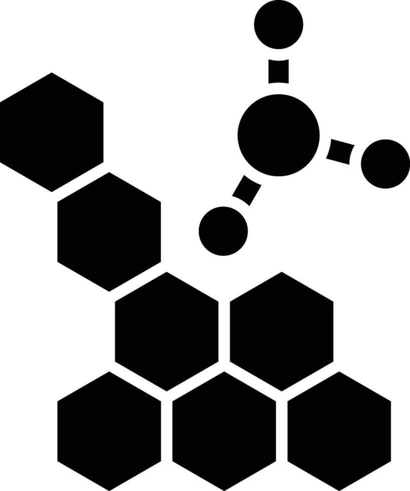 ícone de vetor de estrutura molecular