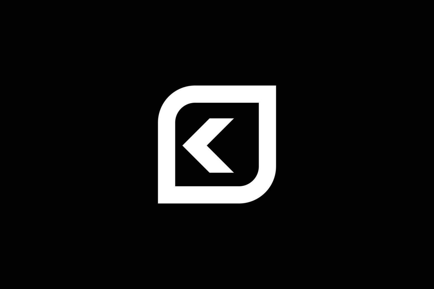carta k seta ou k expandir seta na moda vetor logotipo Projeto