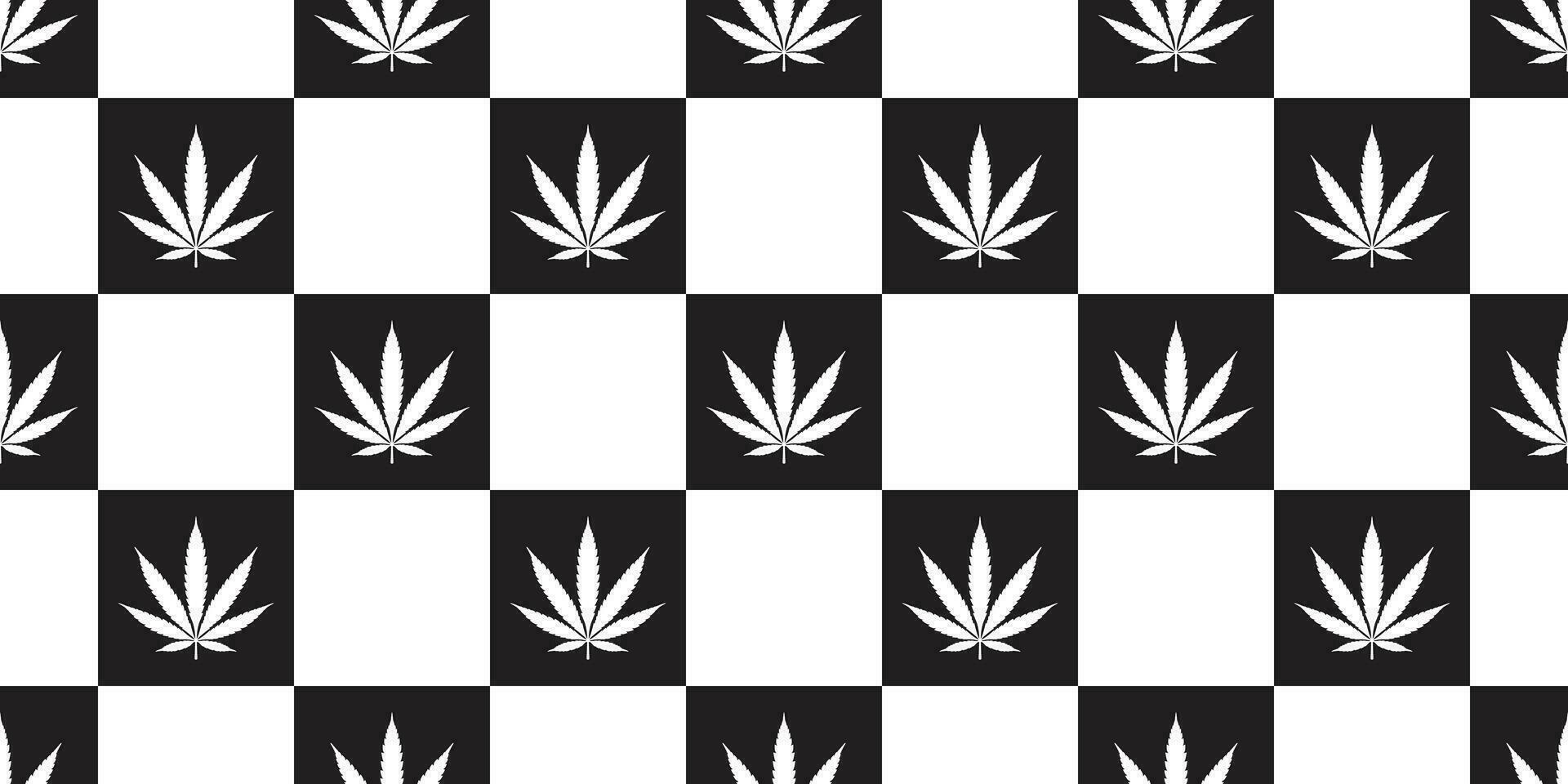 erva daninha desatado padronizar maconha vetor cannabis folha cachecol isolado verificado repetir papel de parede telha fundo ilustração Projeto