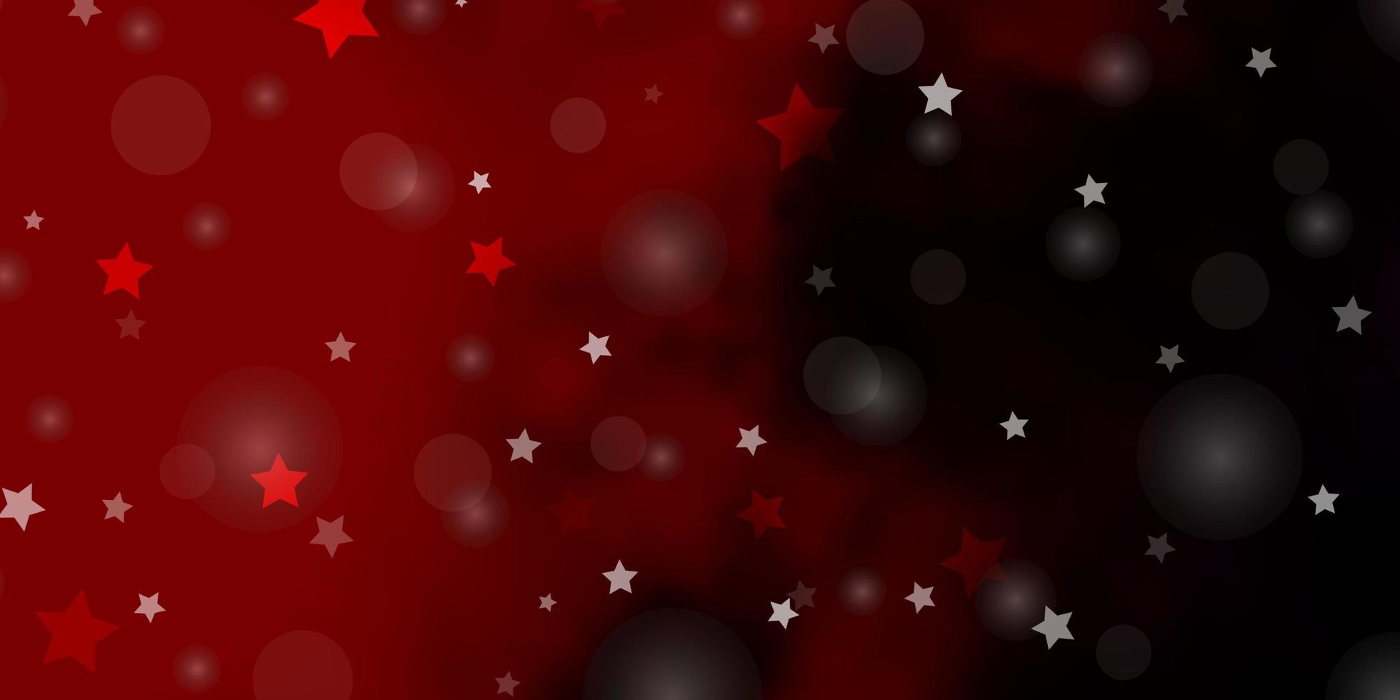 fundo vector vermelho escuro com círculos, estrelas.