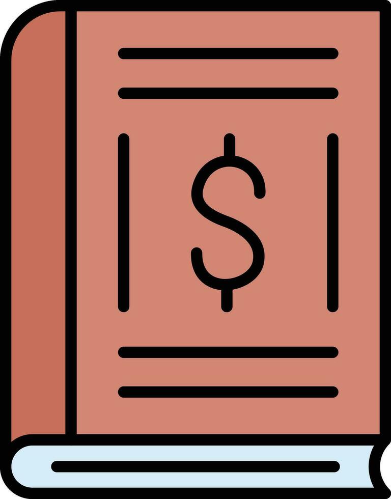 ícone de vetor de livro de contabilidade