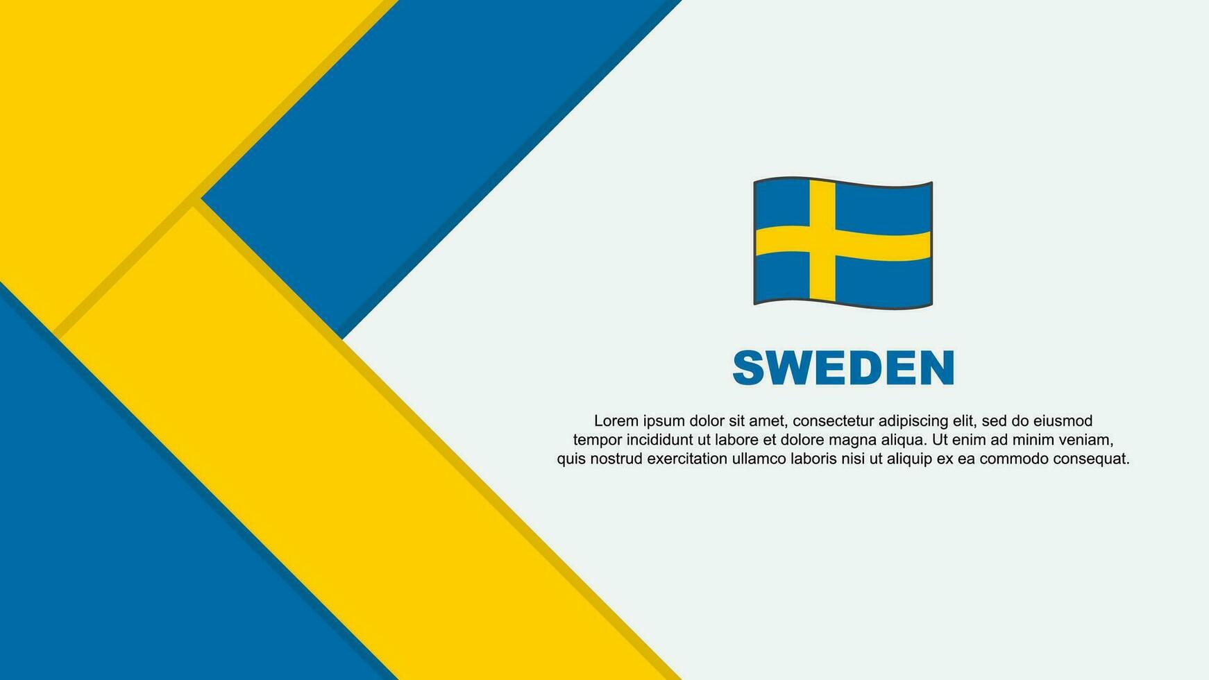 Suécia bandeira abstrato fundo Projeto modelo. Suécia independência dia bandeira desenho animado vetor ilustração. Suécia ilustração