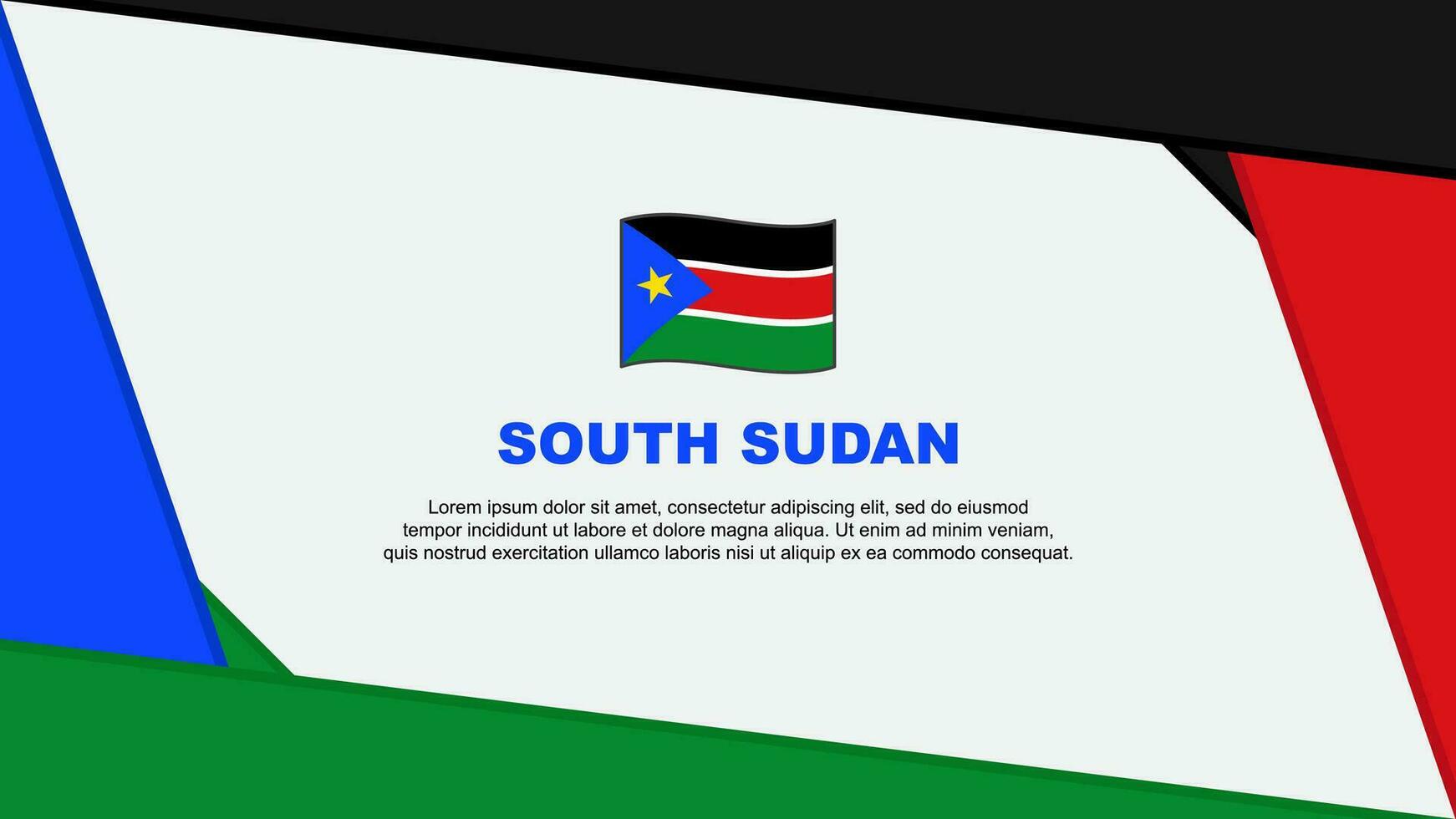 sul Sudão bandeira abstrato fundo Projeto modelo. sul Sudão independência dia bandeira desenho animado vetor ilustração. sul Sudão independência dia