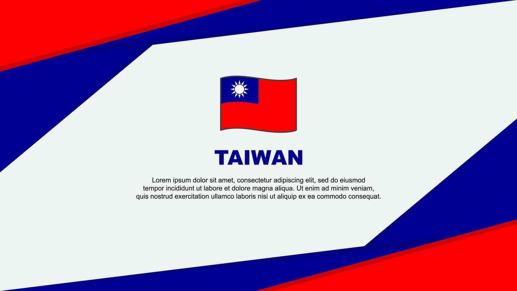 Taiwan bandeira abstrato fundo Projeto modelo. Taiwan independência dia bandeira desenho animado vetor ilustração. Taiwan