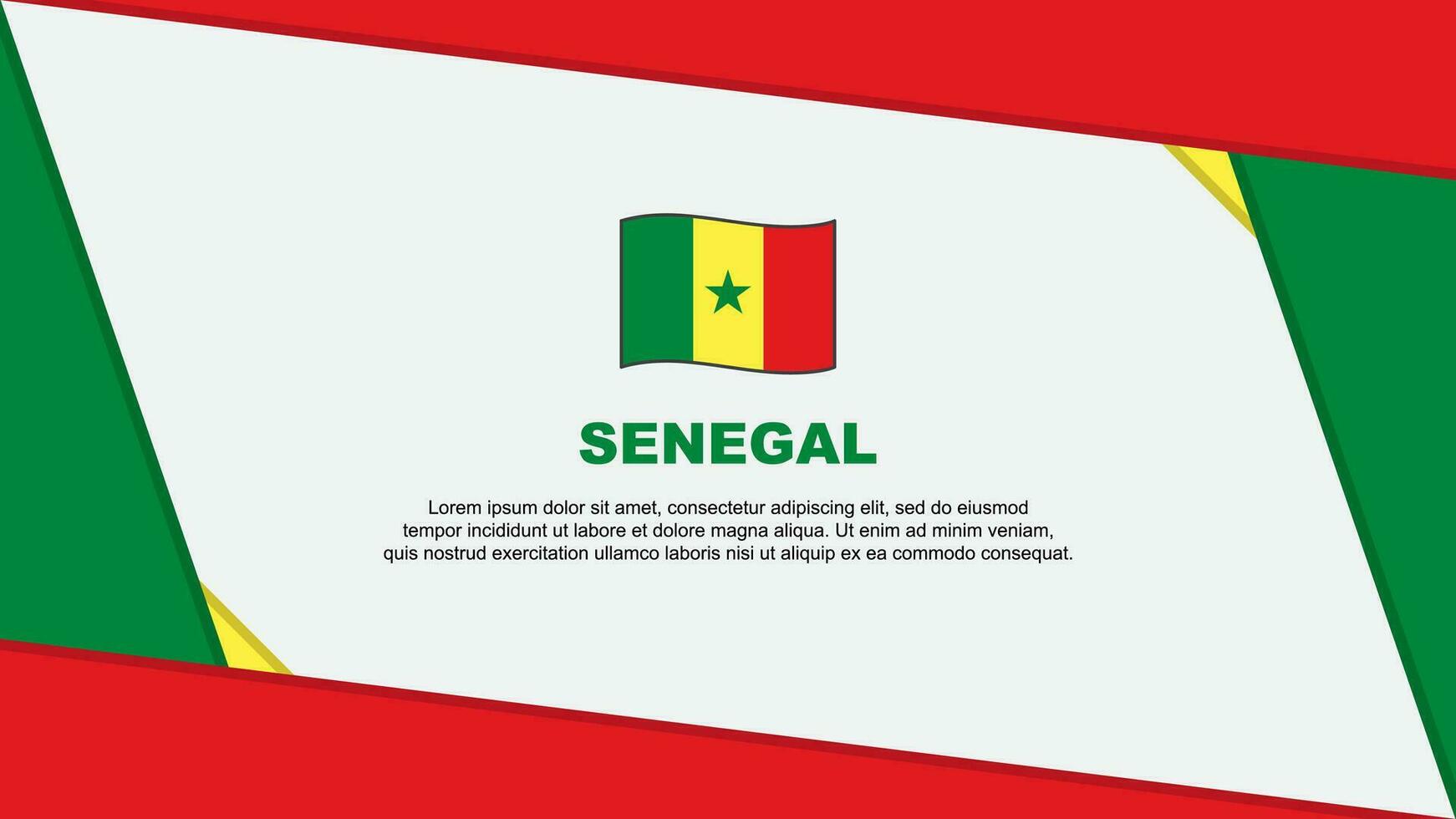 Senegal bandeira abstrato fundo Projeto modelo. Senegal independência dia bandeira desenho animado vetor ilustração. Senegal independência dia