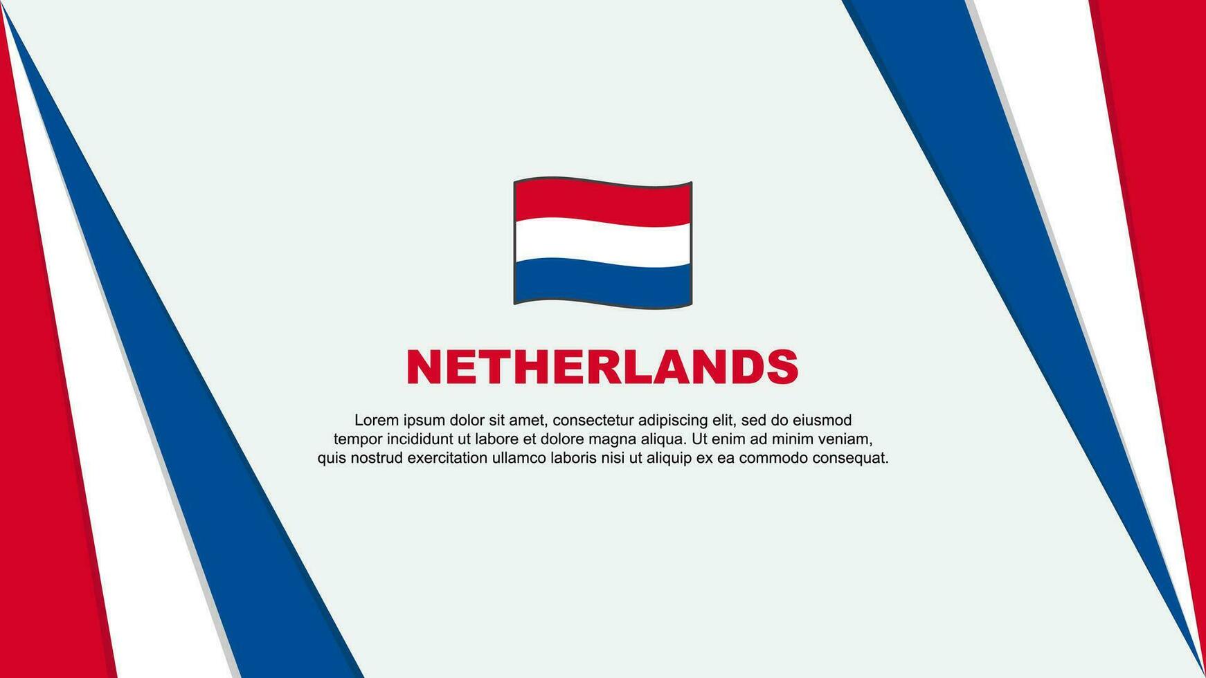 Países Baixos bandeira abstrato fundo Projeto modelo. Países Baixos independência dia bandeira desenho animado vetor ilustração. Países Baixos bandeira