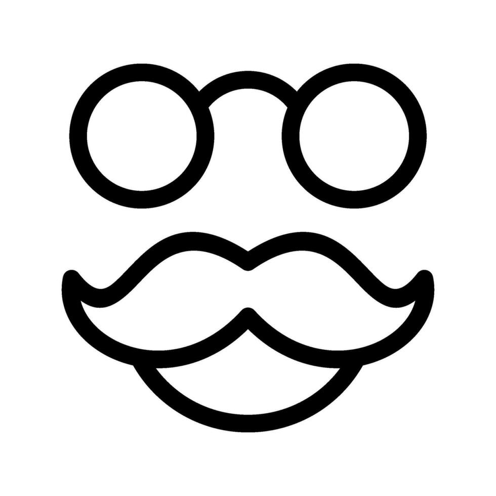 bigode ícone vetor símbolo Projeto ilustração