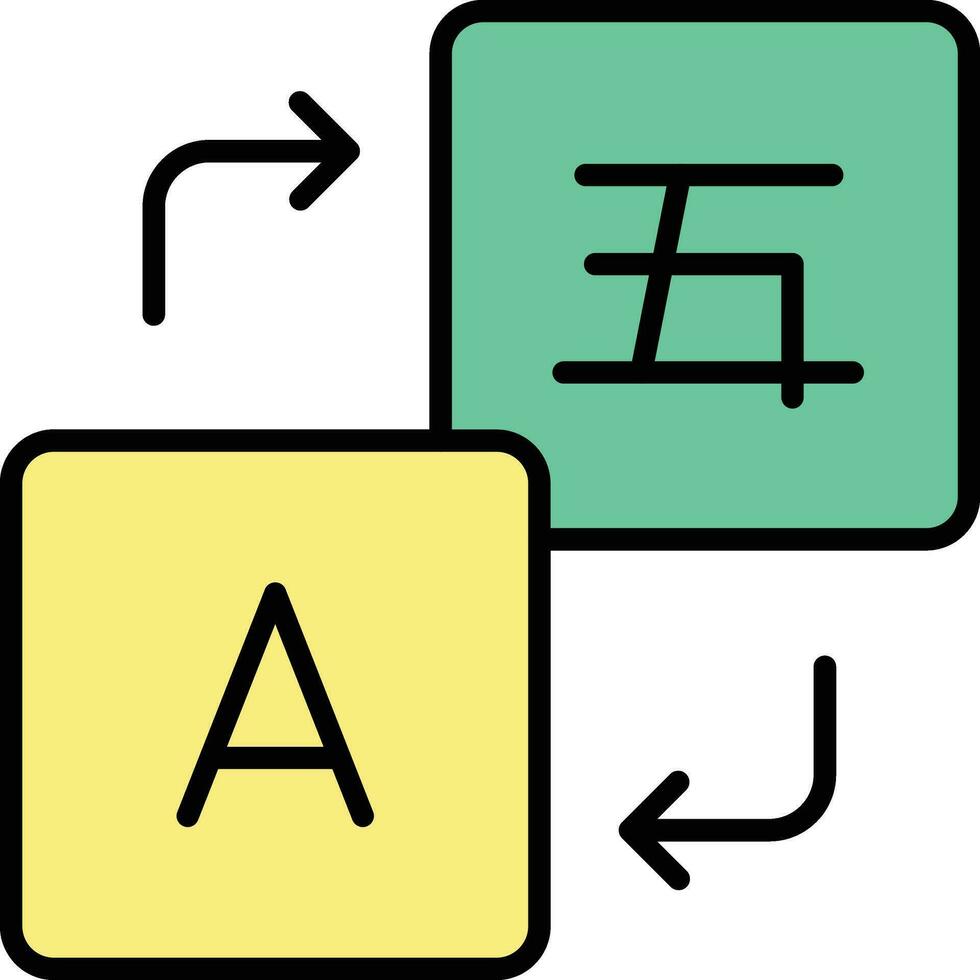 ícone de vetor de tradução