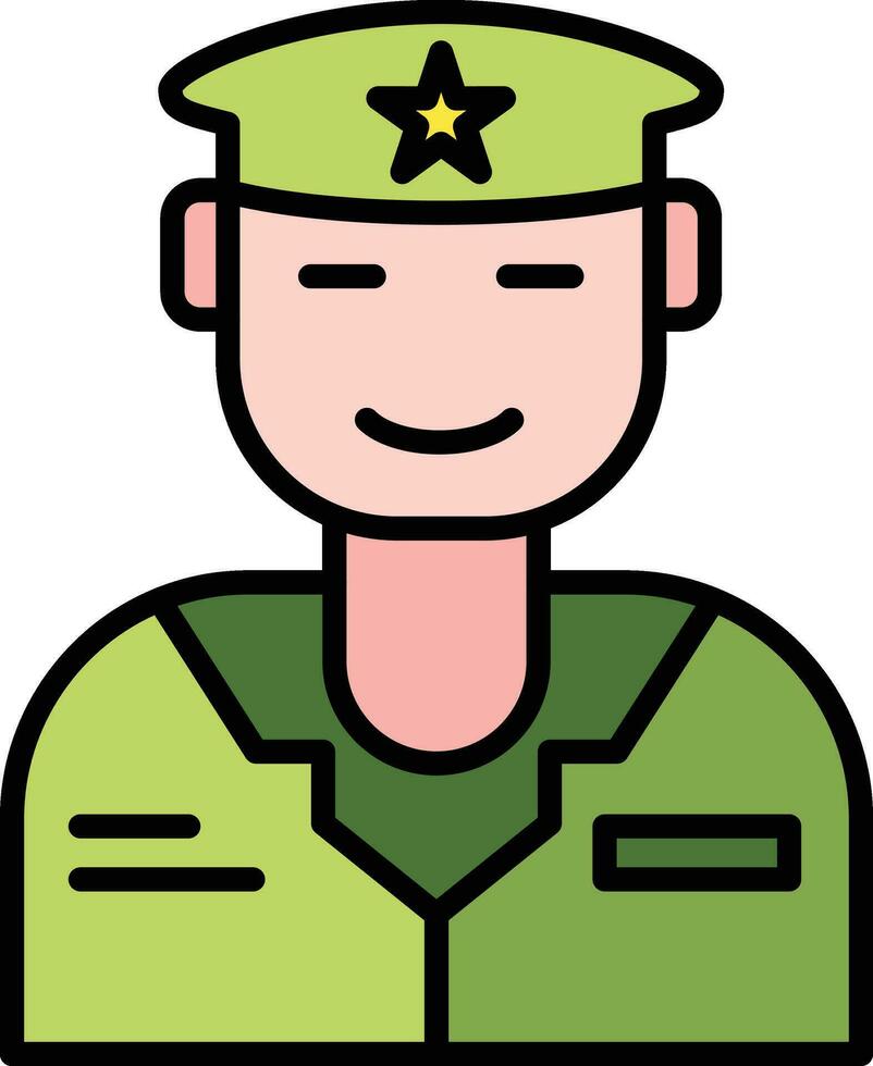 exército piloto vetor ícone