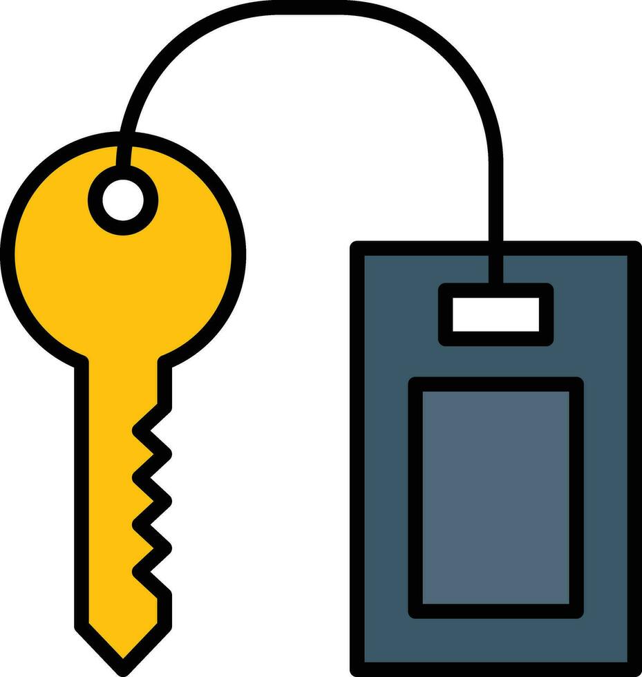 ícone de vetor de chave de hotel