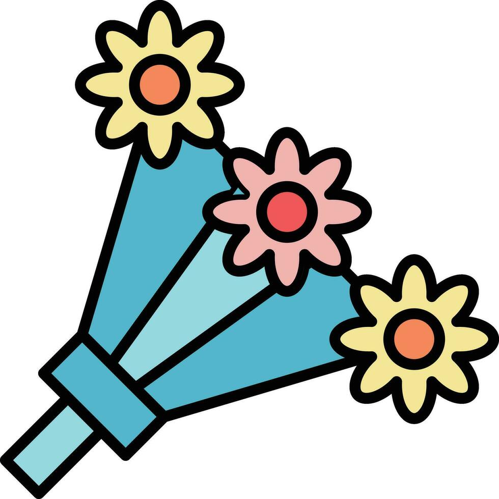 ícone de vetor de buquê de flores