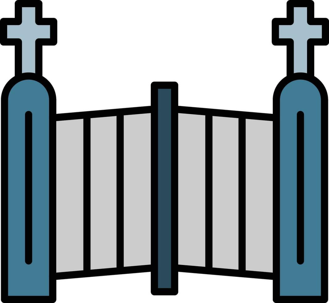 cemitério portão vetor ícone
