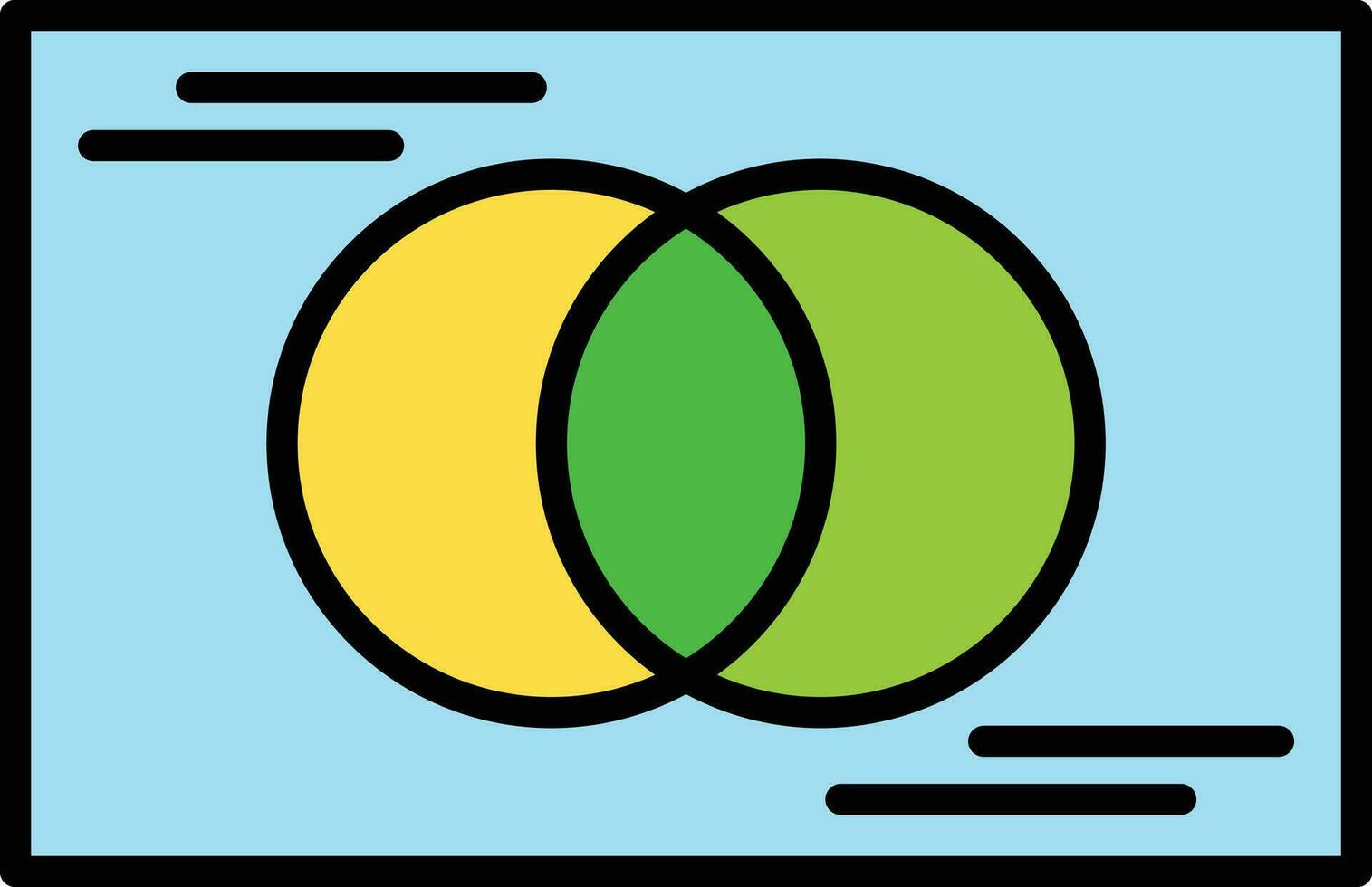 ícone do vetor do diagrama de venn