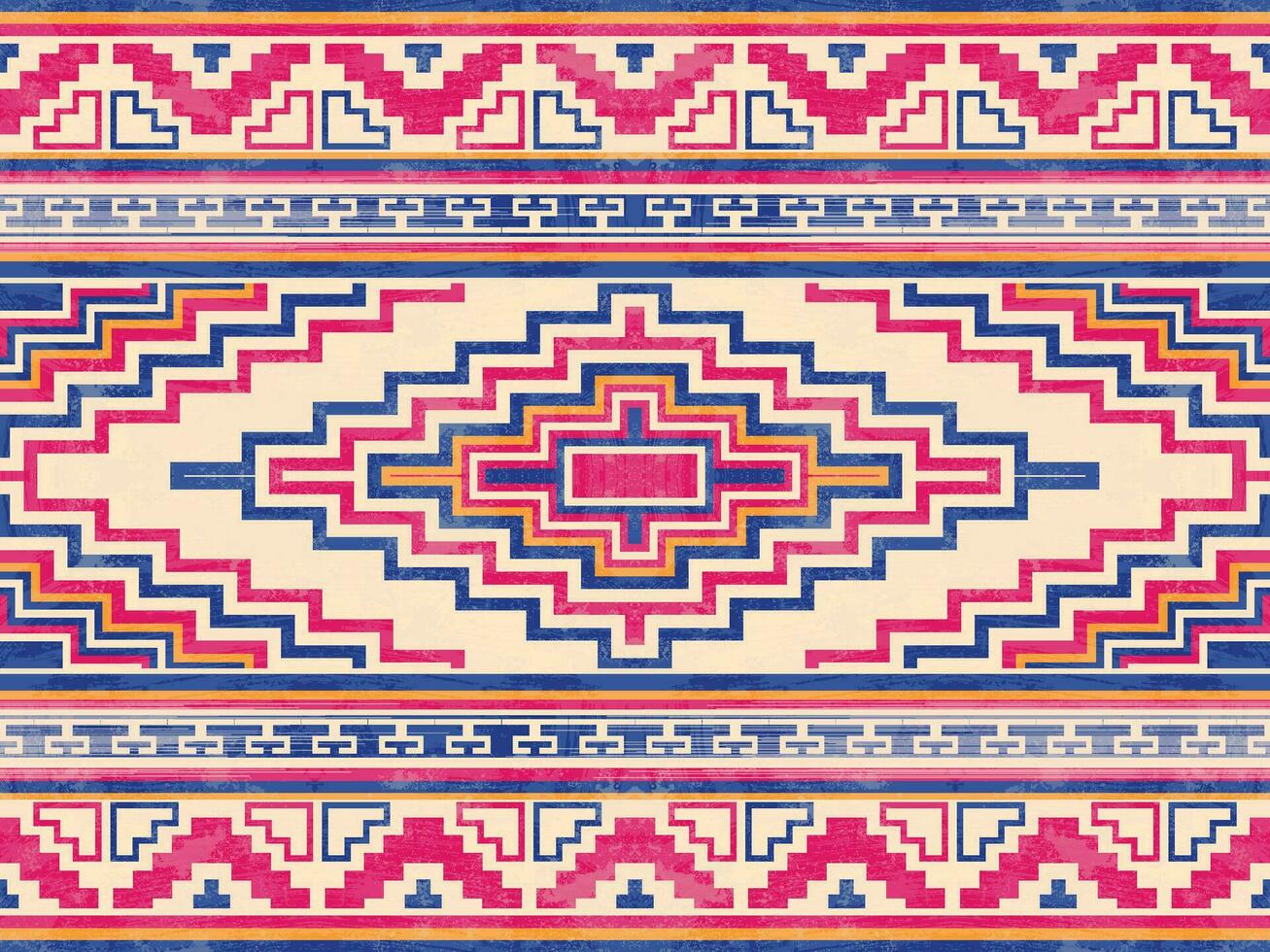 nativo padronizar americano tribal indiano enfeite padronizar geométrico étnico têxtil textura tribal asteca padronizar navajo mexicano tecido desatado vetor decoração moda