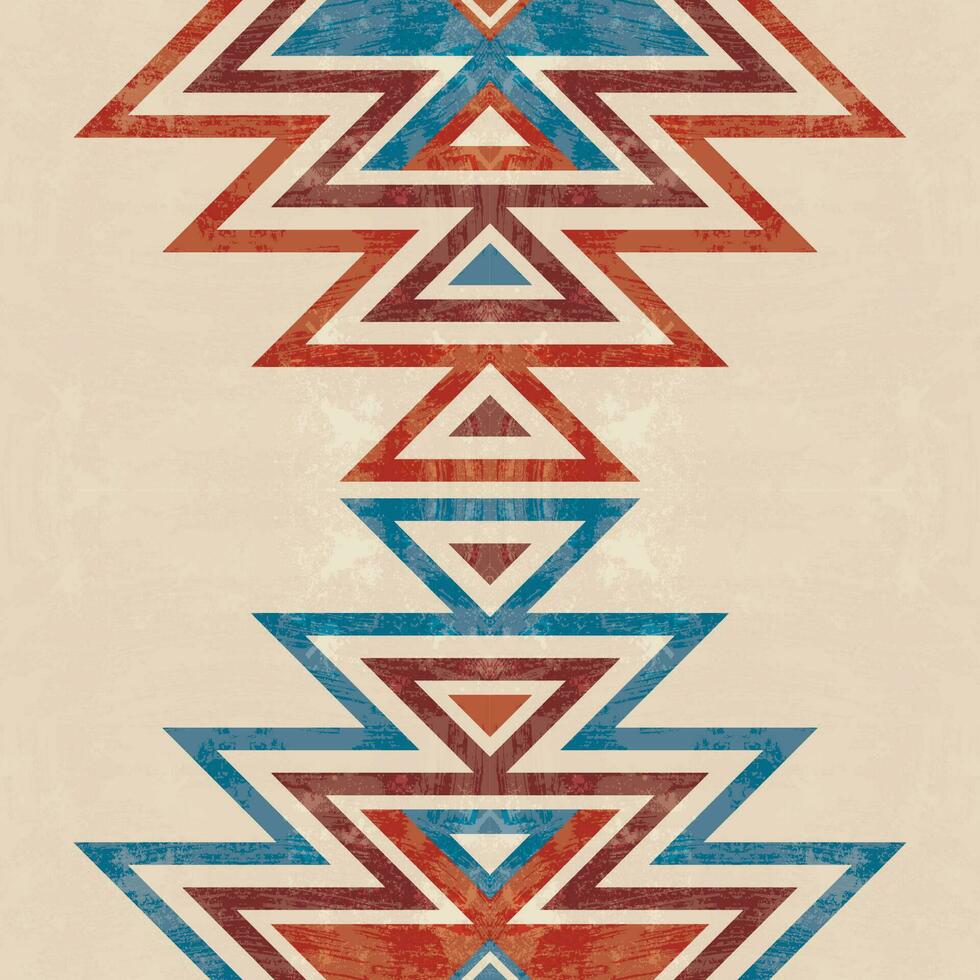 nativo padronizar americano tribal indiano enfeite padronizar geométrico étnico têxtil textura tribal asteca padronizar navajo mexicano tecido desatado vetor decoração moda