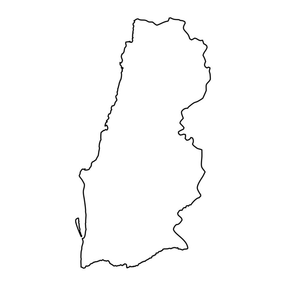 namibe província mapa, administrativo divisão do Angola. vetor
