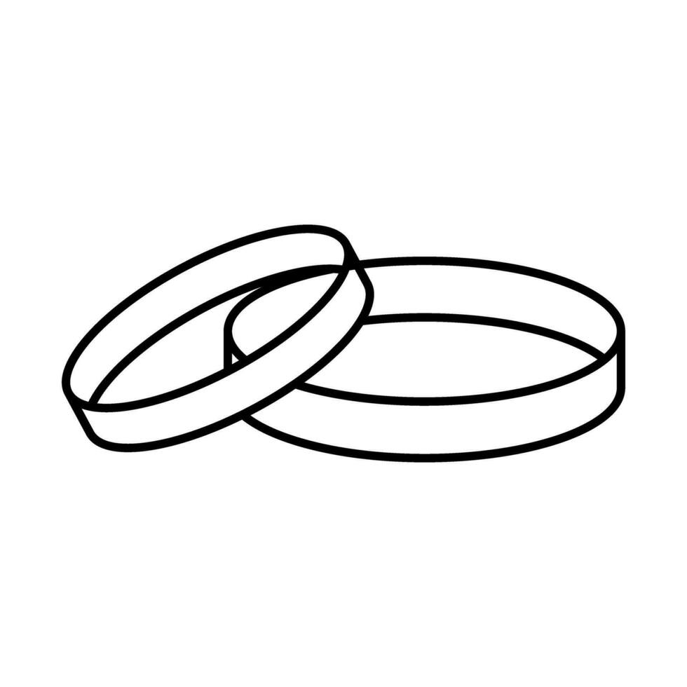 Casamento argolas ícone vetor. Casamento ilustração placa. jóia símbolo ou logotipo. vetor