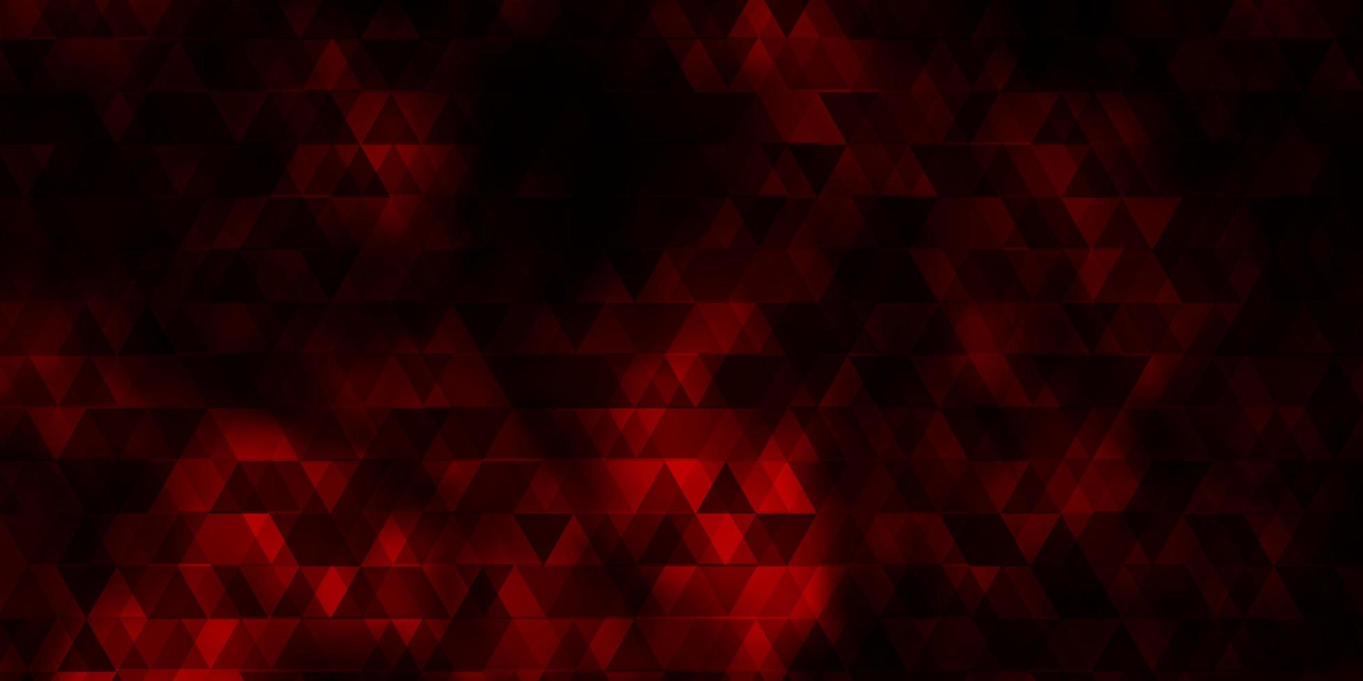 textura vector vermelho escuro com linhas, triângulos.